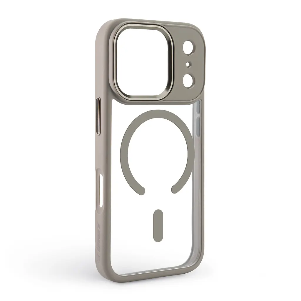 Чехол Apple iPhone 17 Pro, Unit MagSafe, серый, прозрачный, магсейф, ударопрочный, магнитный, панель-накладка с поддержкой MagSafe, с поддержкой беспроводной зарядки, TPU+PC, защита всего корпуса, ударопрочный, ArmorStandart (ARM87912) - фото 2