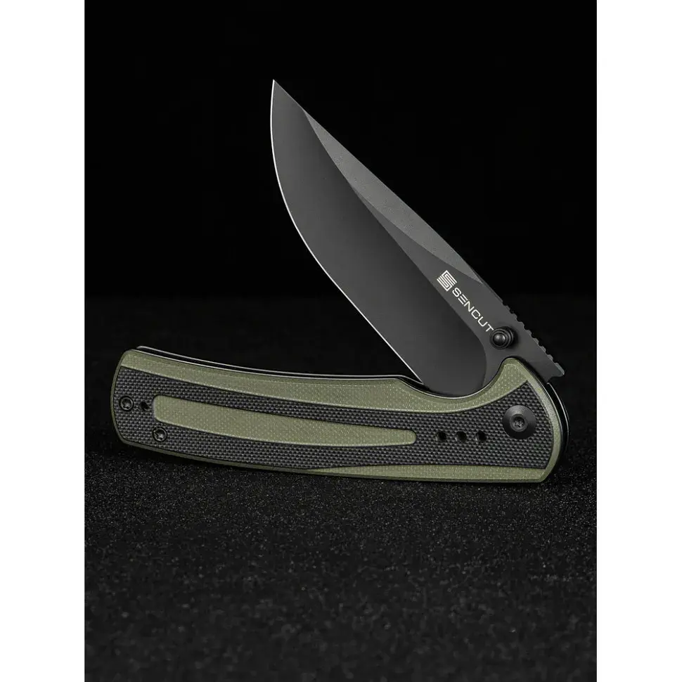 Ніж Sencut Regnator, Black/Green G10, Black Stonewash (S24057-2) - фото 10