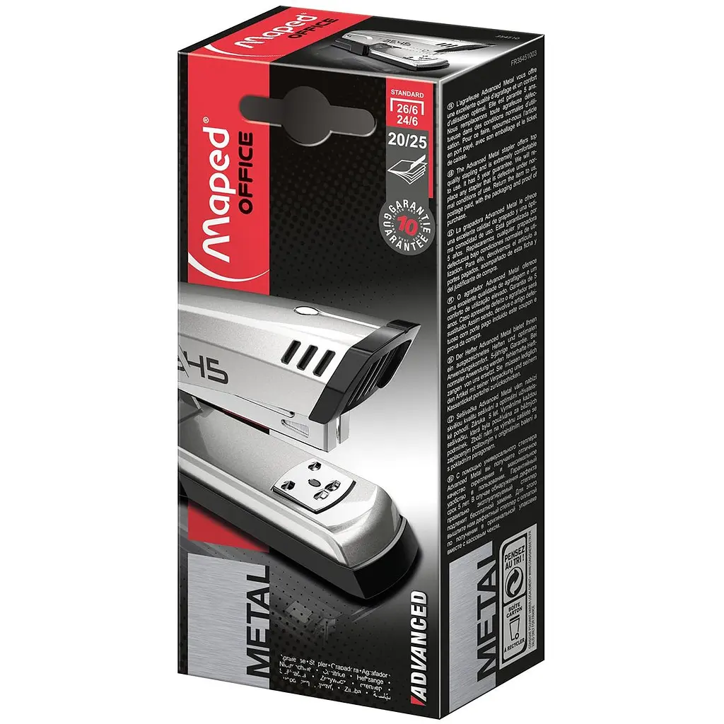 Степлер настільний  Maped Advanced Metal №24/6, 26/6, 25 аркушів сріблястий (MP.354510) - фото 5