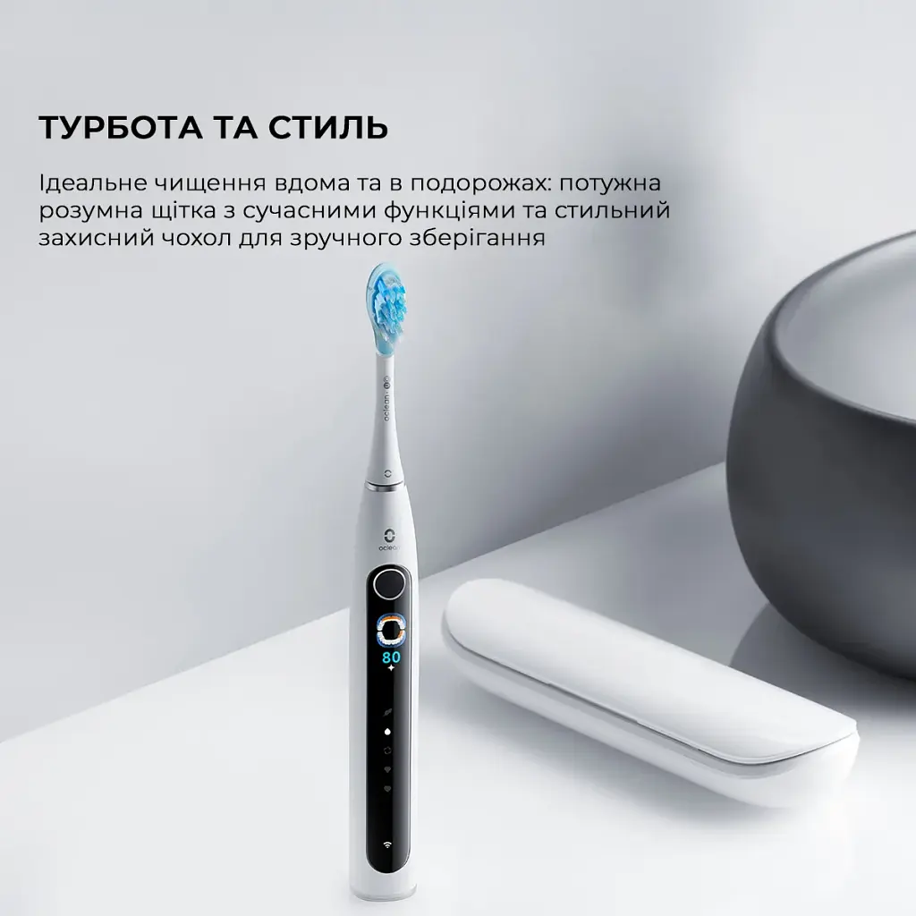 Розумна зубна електрощітка Oclean X Pro 20 Set Electric Toothbrush Black (6970810556964) - фото 3