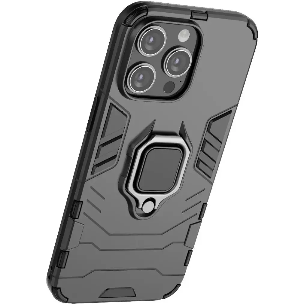 Чехол бампер Primolux Ring Armor для Apple iPhone 15 Pro Black - фото 2