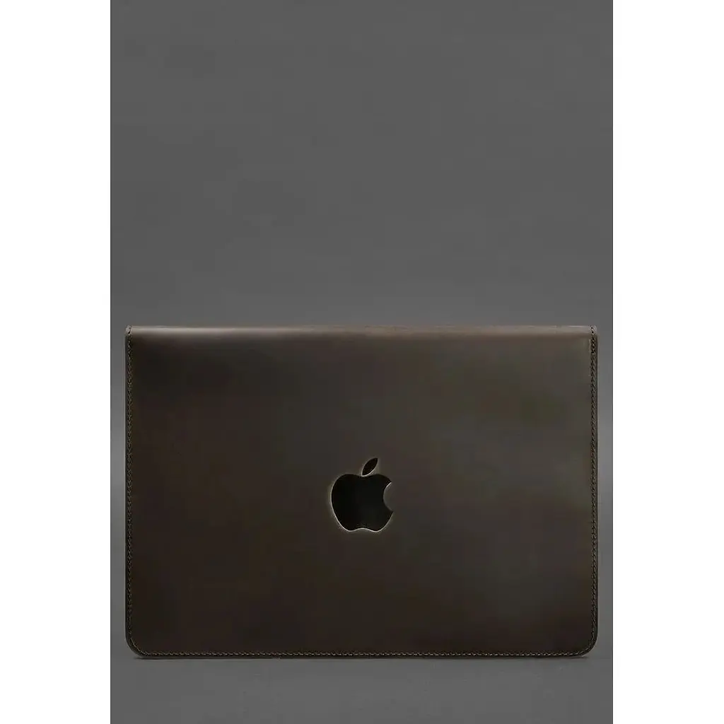 Шкіряний чохол-конверт BlankNote на магнітах для MacBook 15 дюймів Темно-коричневий - фото 2
