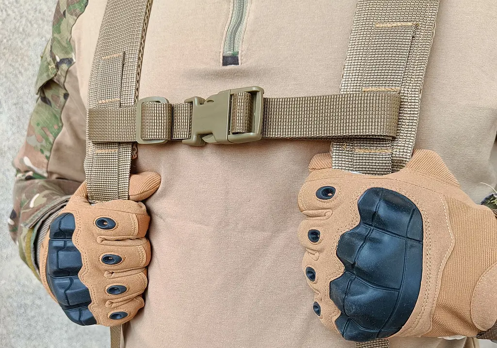 Тактичний пояс розвантажувальний РПС з кріпленнім MOLLE та плечовими лямками Multicam Arid степовий без підсумків - фото 6