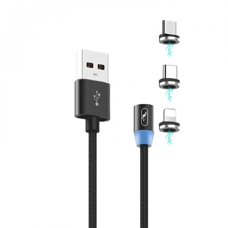 Кабель SkyDolphin S59KIT Magnetic USB - Lightning + microUSB + Type-C (M/M) 1 м, Black (SDUSB-000547) - фото 5