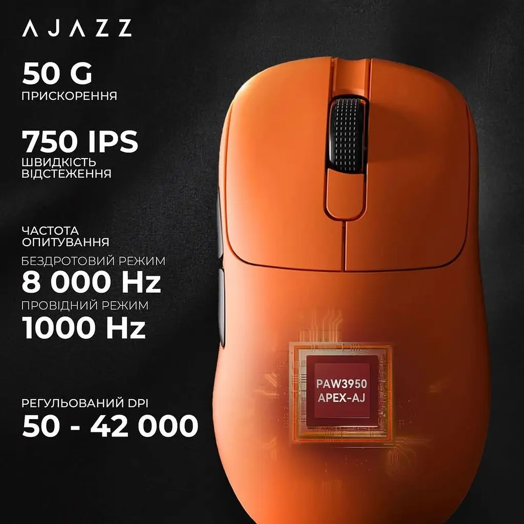 Мышь Ajazz AJ179 APEX Orange 8K Charging Dock (AJM179-A-O) - фото 13