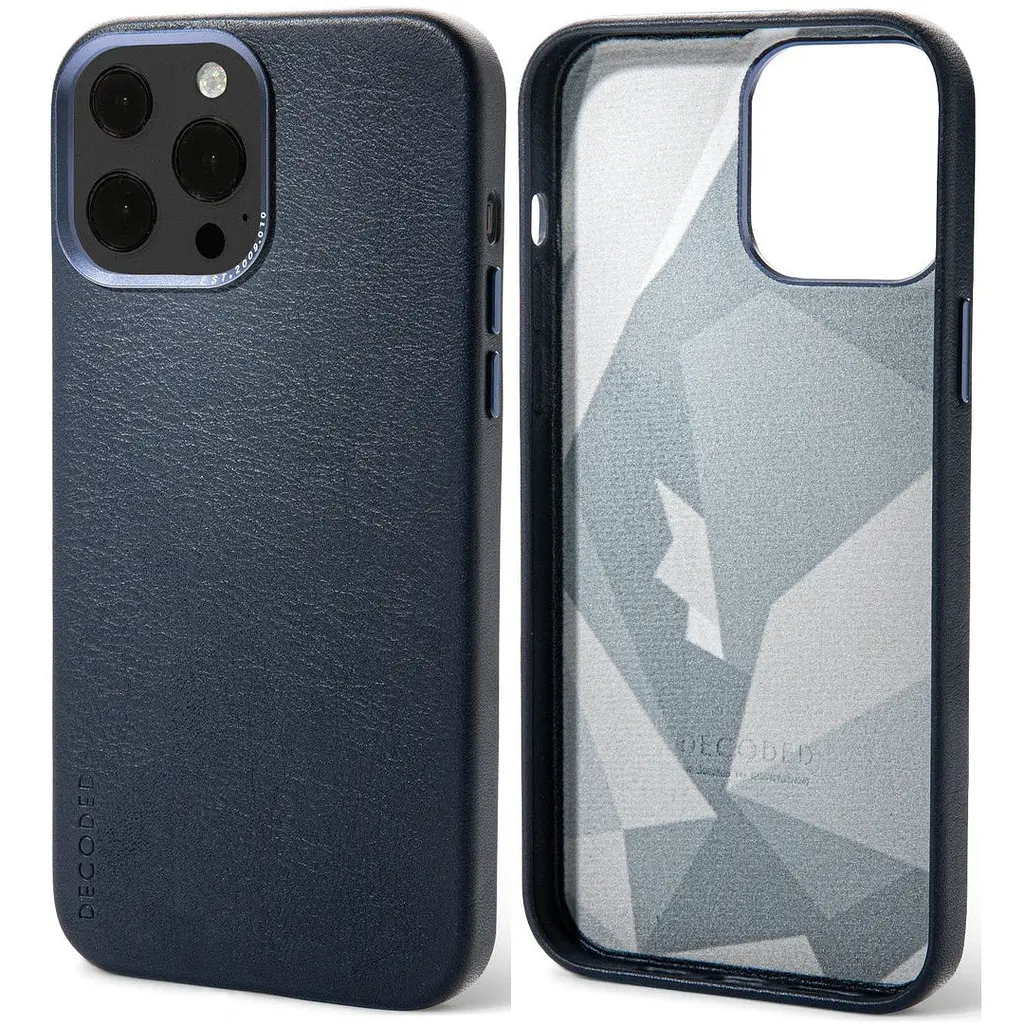 Оригінальний шкіряний чохол Decoded Leather Case MagSafe для iPhone 13 Pro (6.1") Matt Navy Blue - фото 10