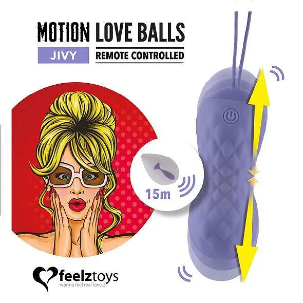 Виброяйцо Inny Motion Love Balls Jivy 8.3 см фиолетовый - фото 2