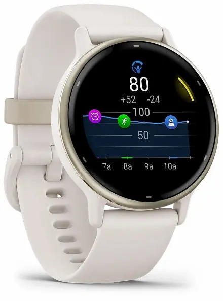 Смарт-часы Garmin vivoactive 5 Cream Gold Aluminum Bezel with Ivory Case and Silicone Band (010-02862-11) - фото 3
