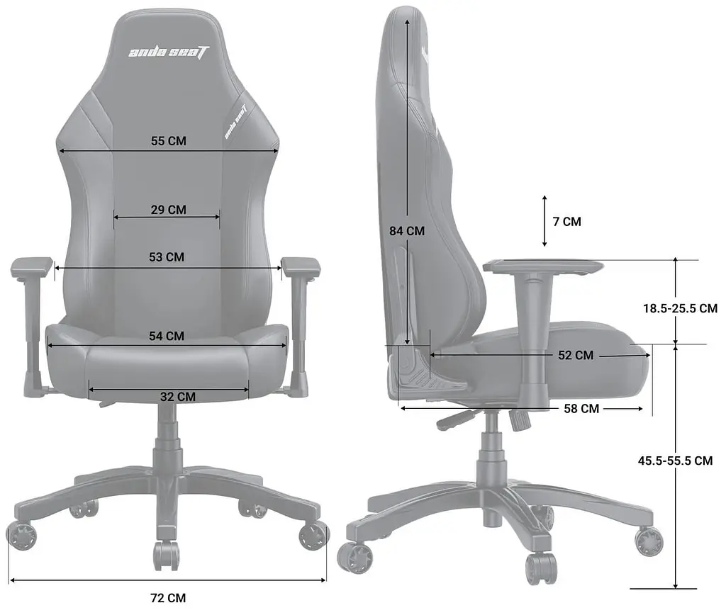 Игровое кресло Anda Seat Luna Size L Black/Orange (AD18-48-BO-PV) - фото 10