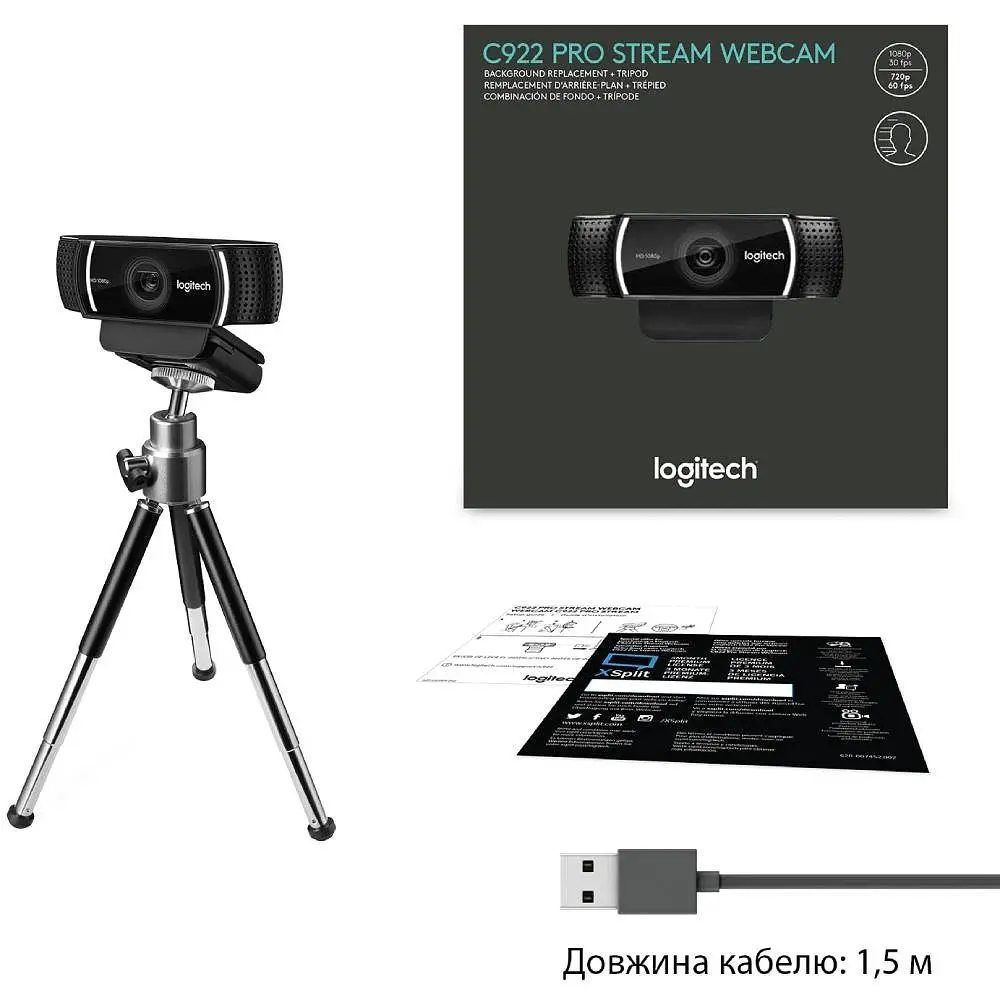 Веб-камера Logitech C922 Pro FullHD (960-001088) - фото 7