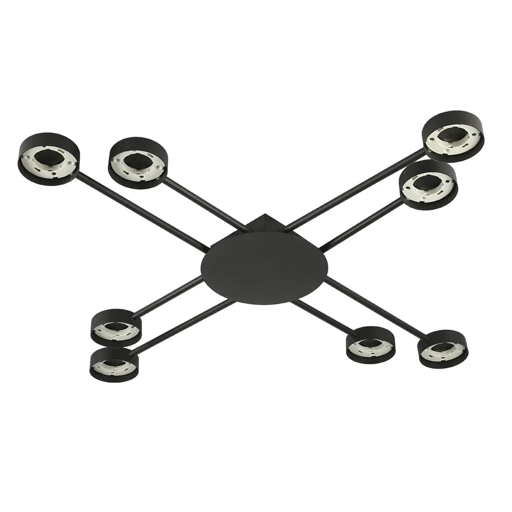 Світильник стельовий люстра ETRON Radiant GX53 8x15Вт чорний 1-EFP-2224 - фото 2