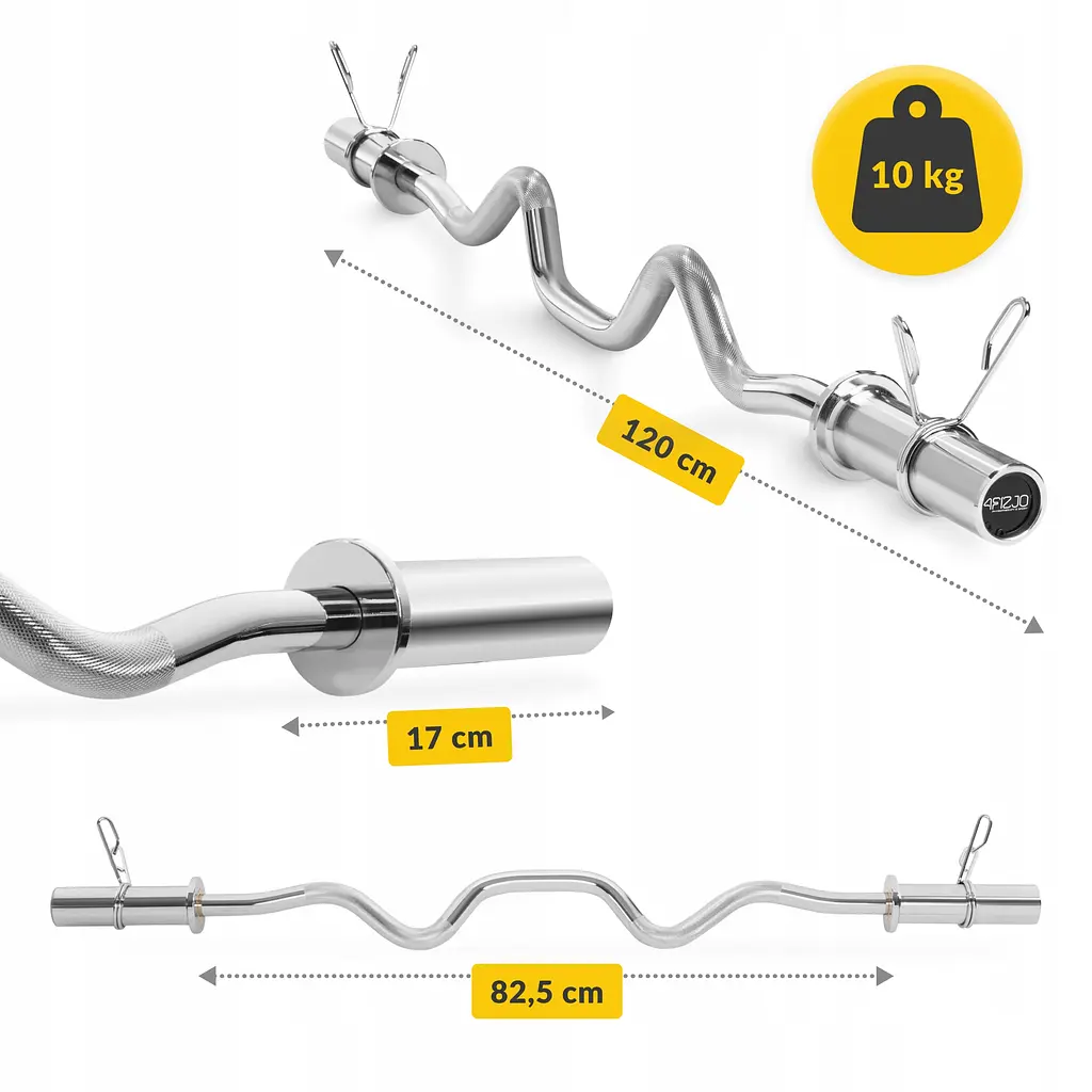 Гриф для штанги олімпійський Z-подібний 4FIZJO 120 см 50 мм (P-5905973401210) - фото 4