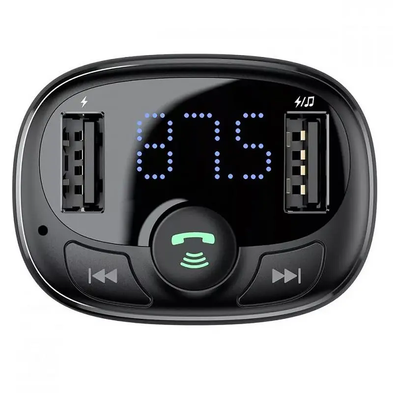 АЗП FM модулятор Baseus S-09A 10W (2USB-A) (CCMT) Black - фото 5