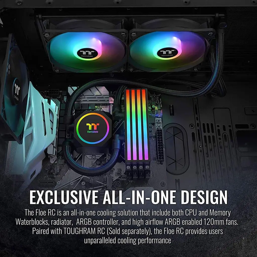 СВО Thermaltake Floe RC240 CPU & Memory AIO Liquid Cooler (CL-W271-PL12 ВSW-A) - фото 8
