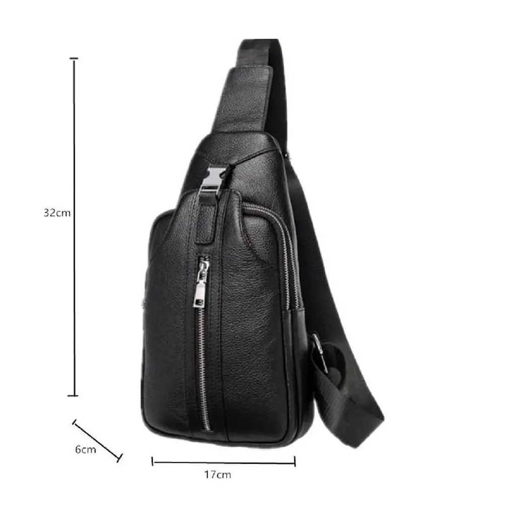 Сумка-слінг чорна шкіряна Tiding Bag F-A25F-5003A - фото 3
