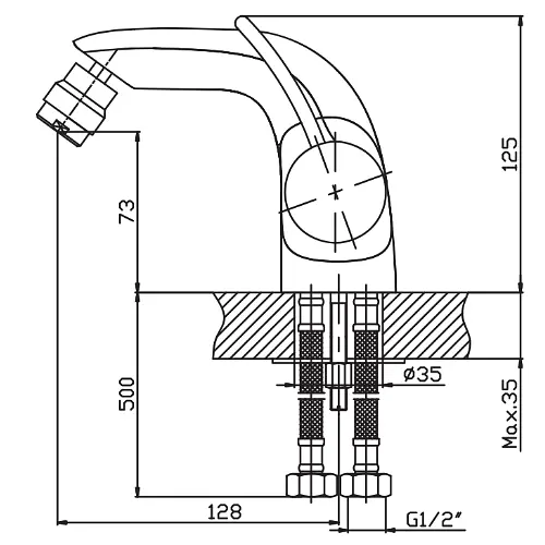 Змішувач для біде Haiba ALASKA 002 (HB0827) - фото 2