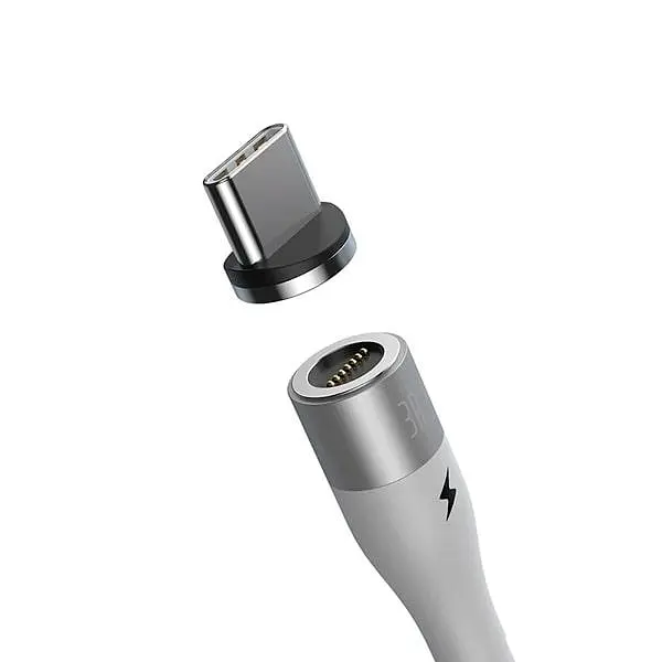 Адаптер Baseus Zinc Magnetic Safe Fast Charging Magnetic suction head Type-C 3A CATXC-R01 Black - фото 2