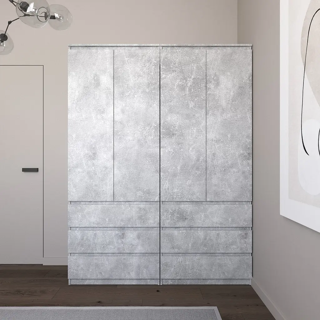 Шафа для одягу Vays зі штангою та полицями, 6 шухляд, комплект з 2 шаф R9+R16 - фото 10