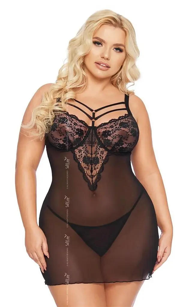 Комплект білизни Softline Aldona, 3XL (чорний)