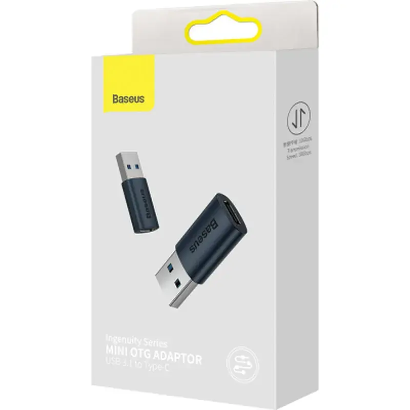 Перехідник USB 3.1 M to USB-C F blue Baseus (ZJJQ000103) - фото 6