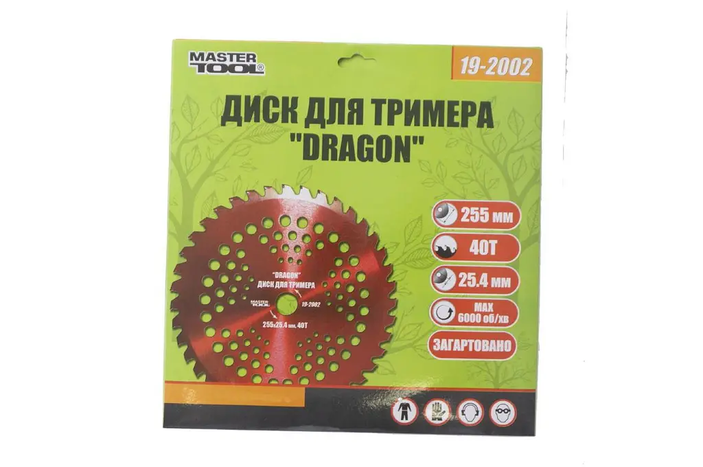 Диск для тримера та мотокоси Mastertool 255 мм x 40 Т Dragon - фото 2