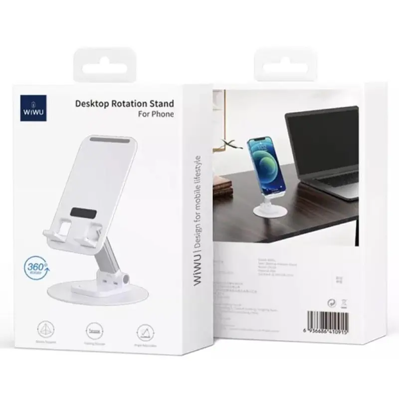 Підставка для планшетів Wiwu ZM109 Desktoop Rotation Stand поворотна біла - фото 6