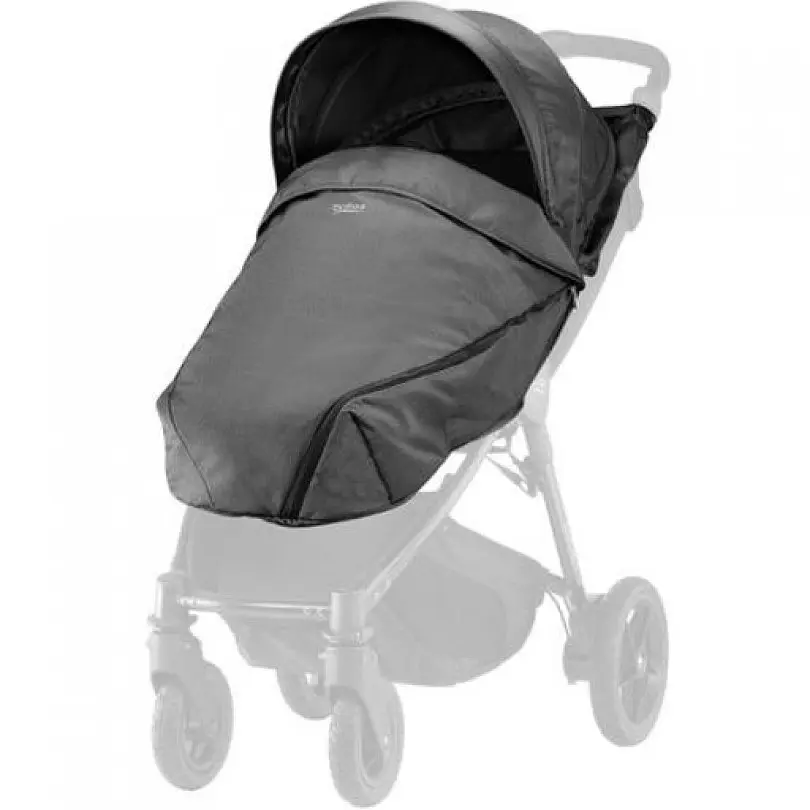 Козирок для коляски Britax B-Agile / B-Motion Black Denim, з накидкою, сірий (2000025714) - фото 2