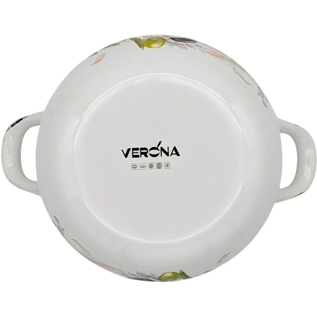 Кастрюля Verona эмалированная со стеклянной крышкой 2.3 л (VR-0001-18) - фото 5