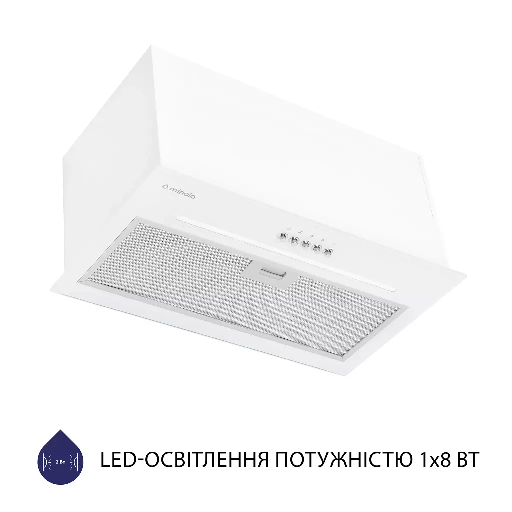 Вытяжка полновстраиваемая Minola HBI 5664 WH GLASS 1000 LED Line - фото 3