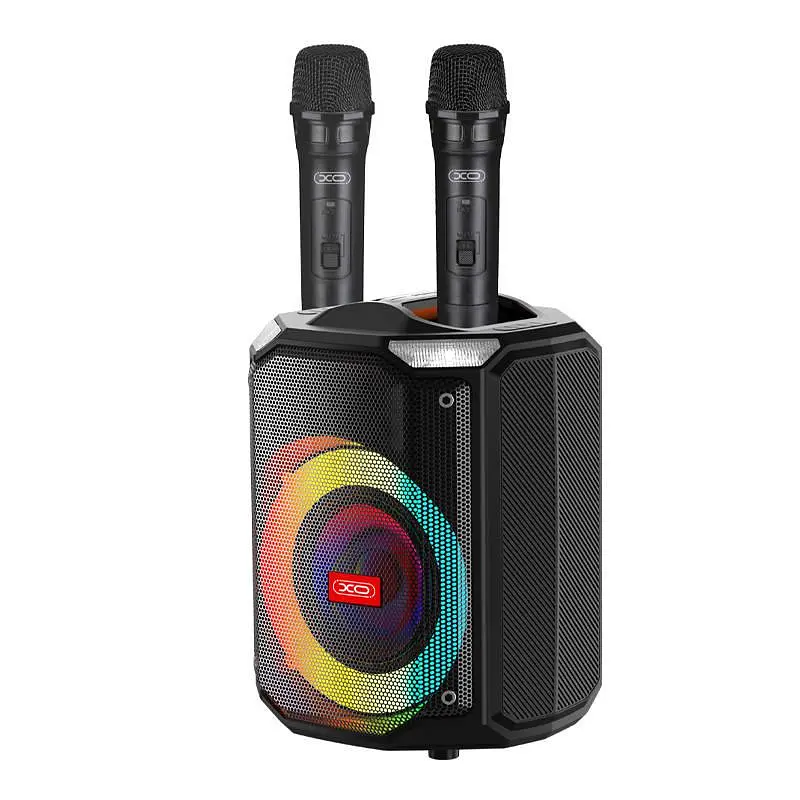 Портативная акустика XO F48 Dual Wheat 8" Phantom RGB Bluetooth Speaker караоке 40W беспроводная - фото 2