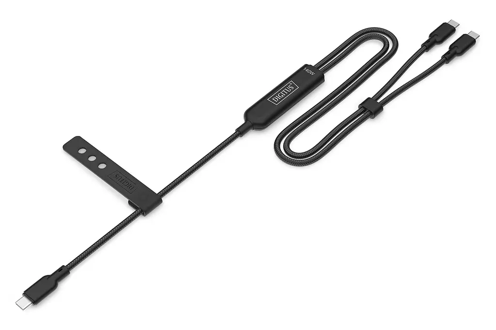 Кабель Digitus USB-C > 2xUSB-C заряджання/синхронізації, USB 2.0, 140W teh0025055 - фото 2