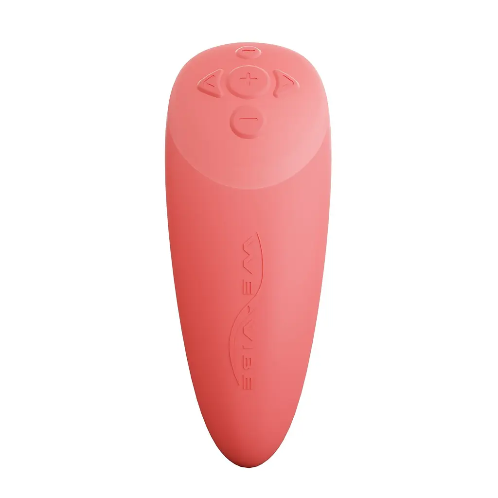 Смарт-вібратор для пар We-Vibe Chorus Crave Coral, сенсорне керування вібраціями стисненням пульта - фото 4