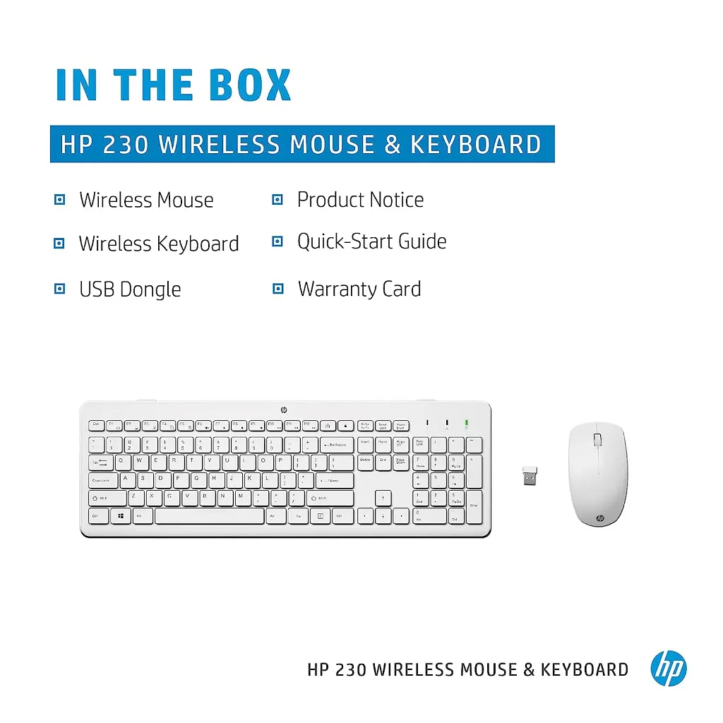 Комплект HP 230 Wireless UA White (3L1F0AA) - фото 5