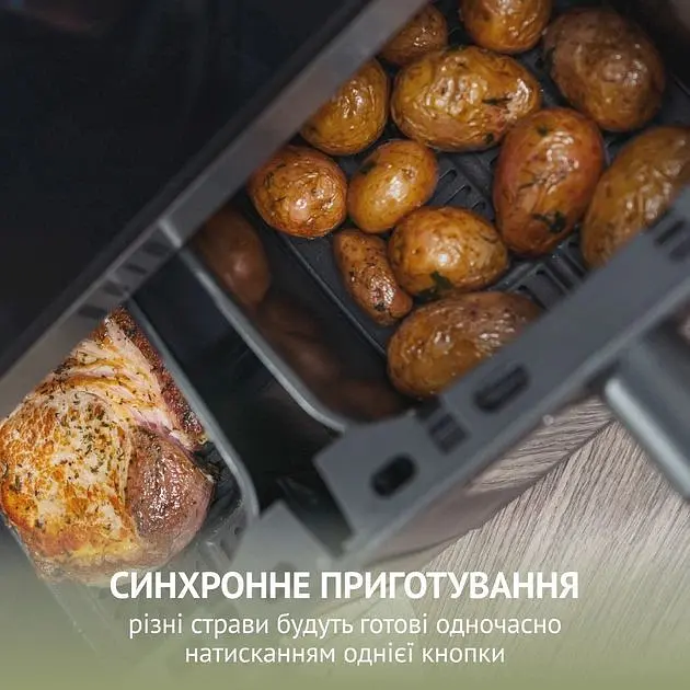 Мультипечь Quin Air Fryer Dual Zone (YJ-1105A) - фото 6