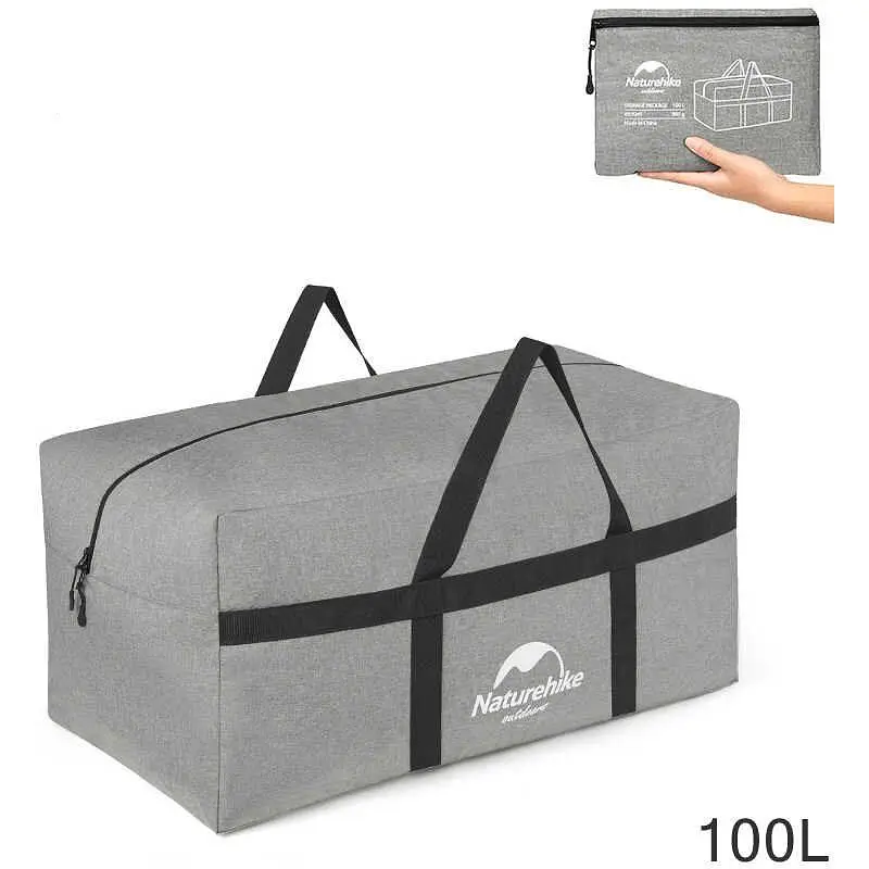 Сумка для зберігання портативна Naturehike NH17S021-L 100 л світло-сірий - фото 3