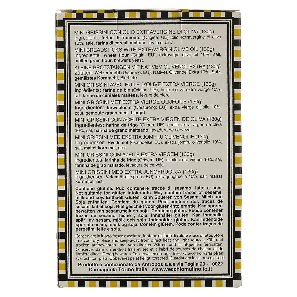 Гриссині-міні Casa Vecchio Mulino класичні, 130 г - фото 2