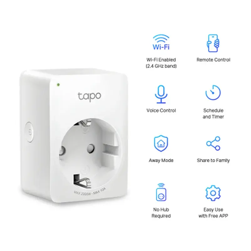 Розумна розетка TP-Link Tapo P100 (2-pack) (Tapo P100(2-pack)) - фото 2