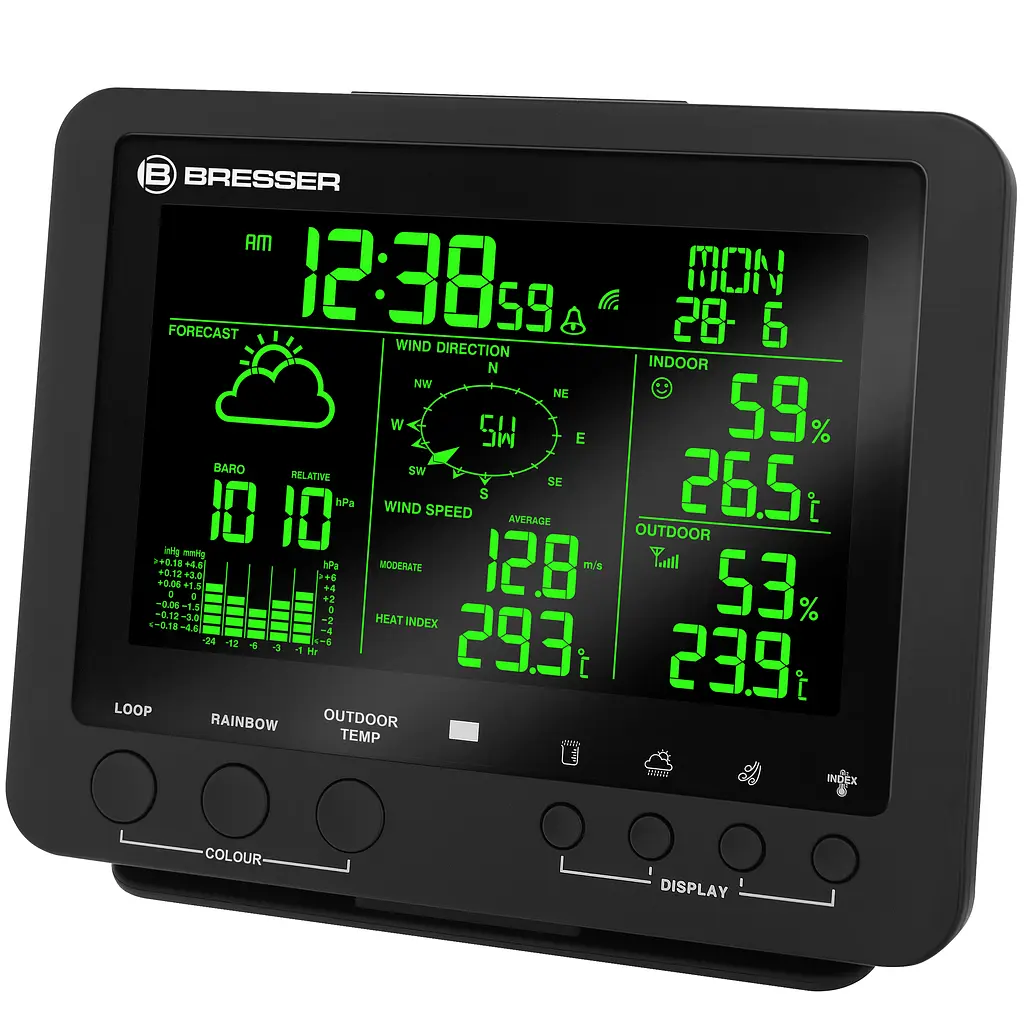 Метеостанція Bresser Weather Center 5-in-1 256 colour Professional Black (7002520CM3000) - фото 3