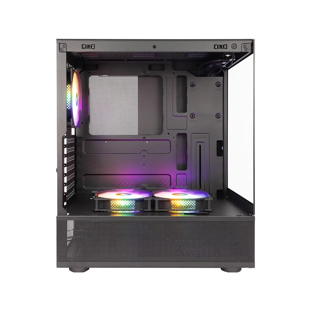Корпус 1stPlayer Mi7-A-BK-2F7R-1F7 Black без БП (Mi7-A-BK-2F7R-1F7) - фото 2
