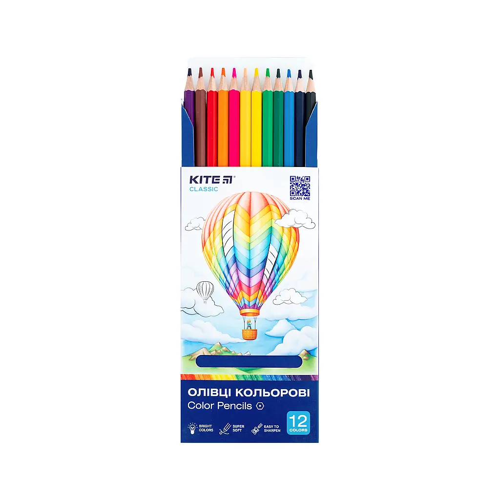 Олівці кольорові Kite Classic 12 кольорів (K-051) - фото 4