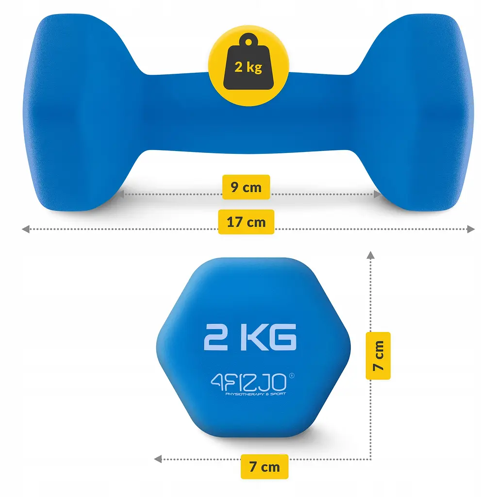 Набір вінілових гантелей 4FIZJO Classic 7 кг зі стійкою (P-5905973403221) - фото 5