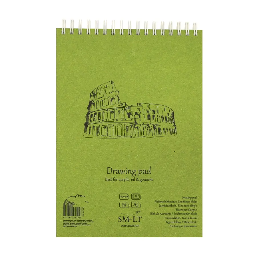 Альбом для акрила и масла на спирали SM-LT Art Authentic 290 г/м² белая бумага 20 листов - фото 2