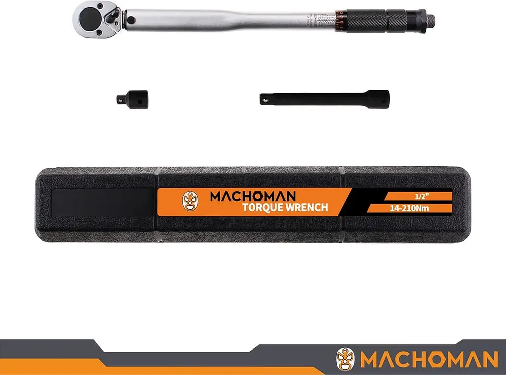 MACHOMAN динамометрический ключ с 1/2 адаптером и 3/8-дюймовым удлинителем, эргономичные инструменты DIY, механические инструменты - фото 2