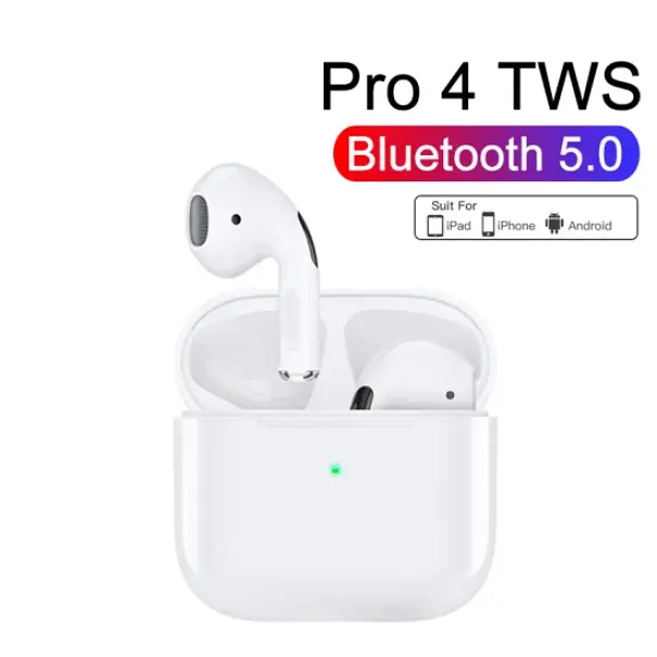 Навушники бездротові TWS Pods Pro 4 White (16120) - фото 2