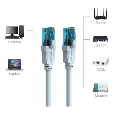 Патч-корд 5м, RJ-45 cat 5e UTP blue Vention (VAP-A10-S500) - фото 2