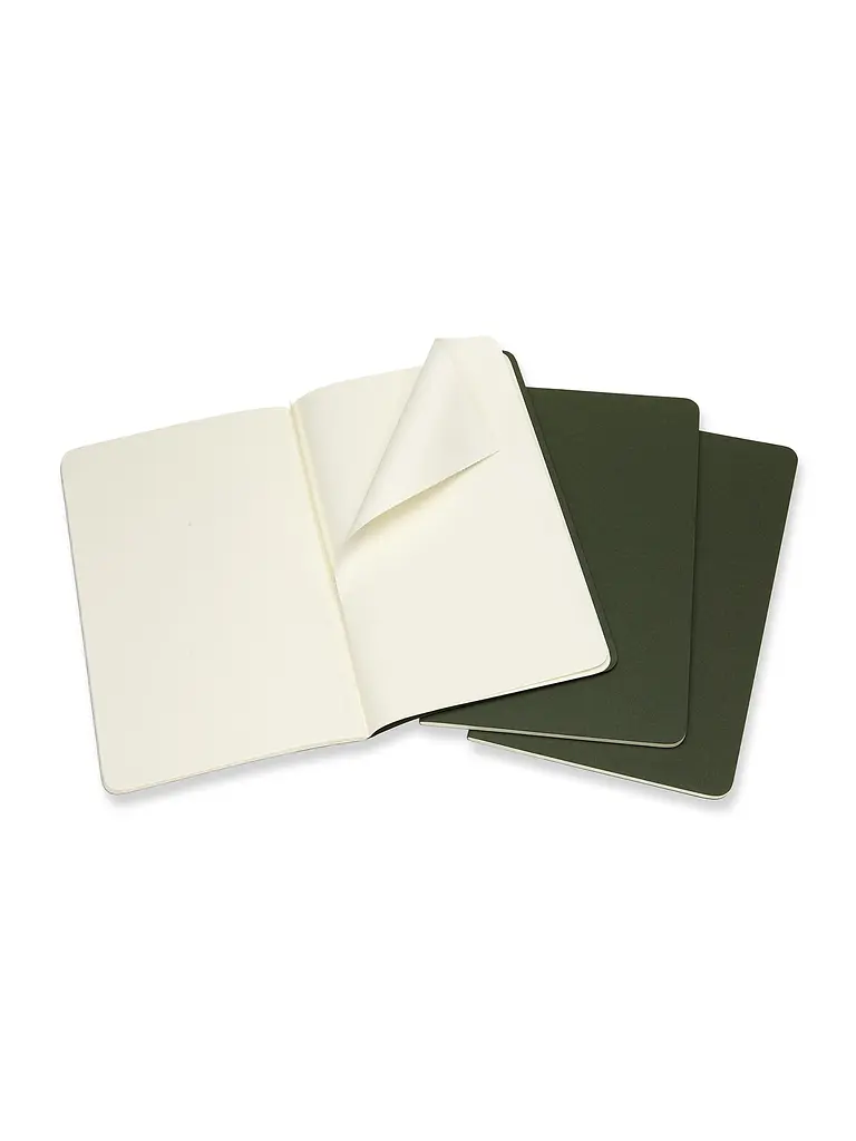 Записник Moleskine Cahier середній, Нелінований Зелений (CH018K15) - фото 3