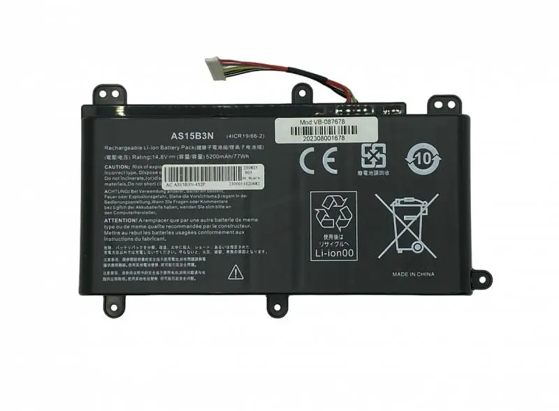Акумулятор для ноутбука Acer AS15B3N Predator 17 G9-791 14.8V Black 4400 mAh - фото 2