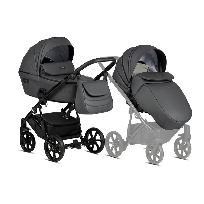 Коляска універсальна Tutis Viva 4 2 в 1 Leather Shadow grey - фото 8