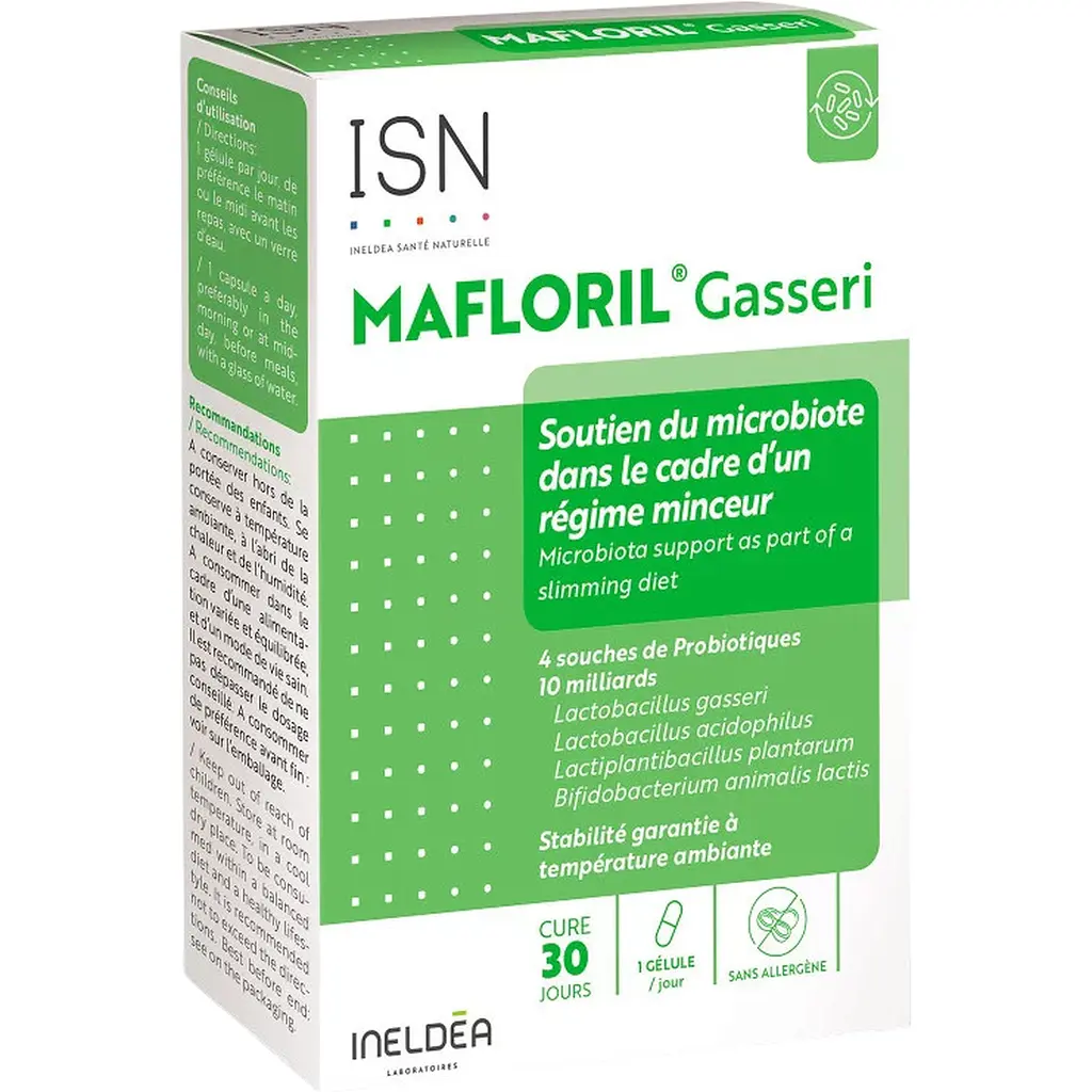 Пробіотик для зниження ваги Ineldea Mafloril Gasseri 30 капсул