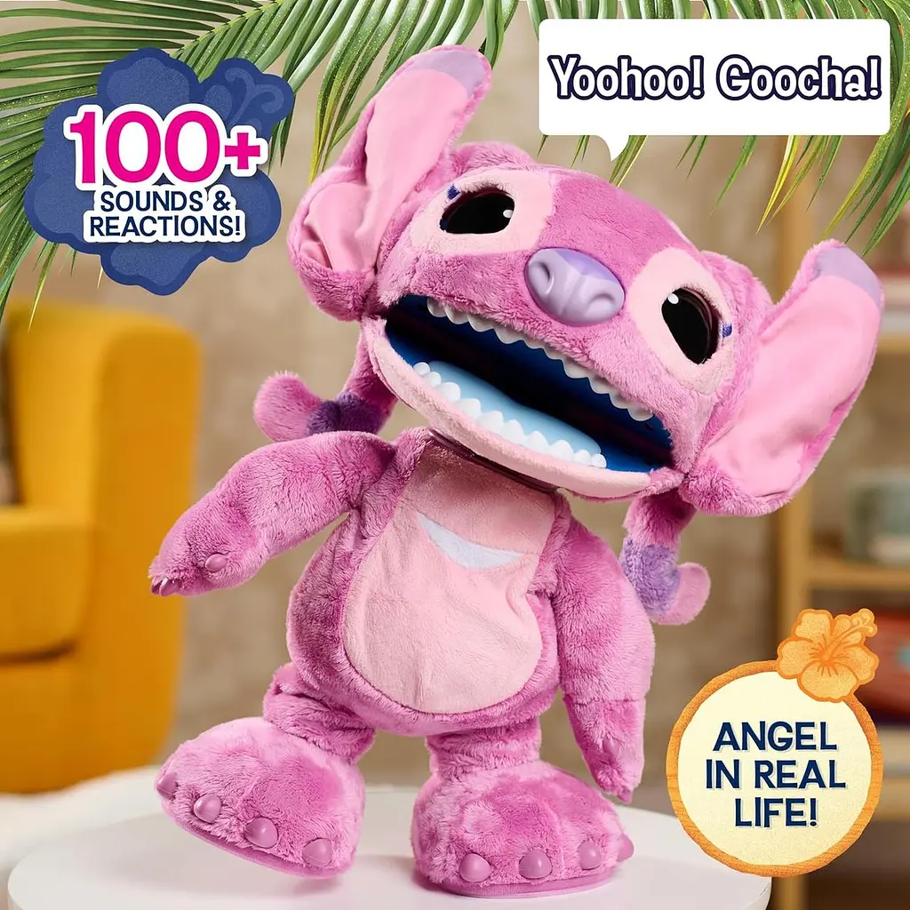 Інтерактивна м'яка іграшка Стич Ангел Disney Stitch Ultimate Angel Interactive 17 Plush 100 Sounds Just Play 31236 - фото 8